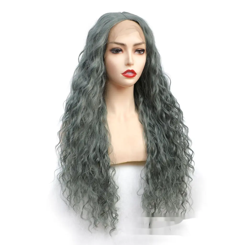 Chemical Fiber Long Curly Hair Hood - Photo Color