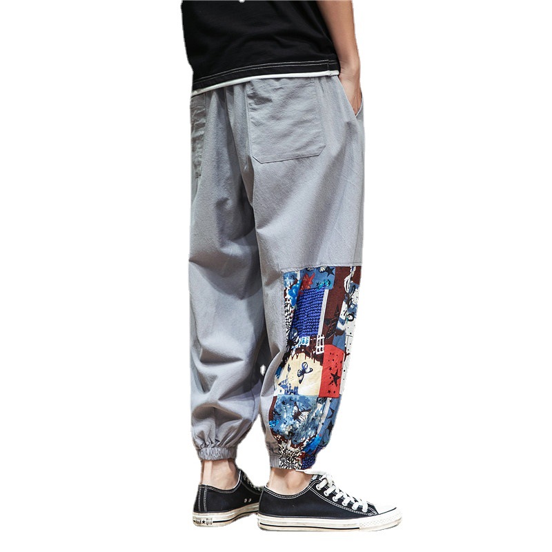 Title 6, Pantalon court ample style chinois en coton et ...