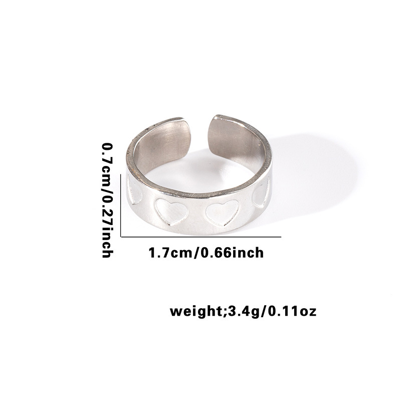 Gold-Plated Hollow Heart Ring, picture 6 of 12