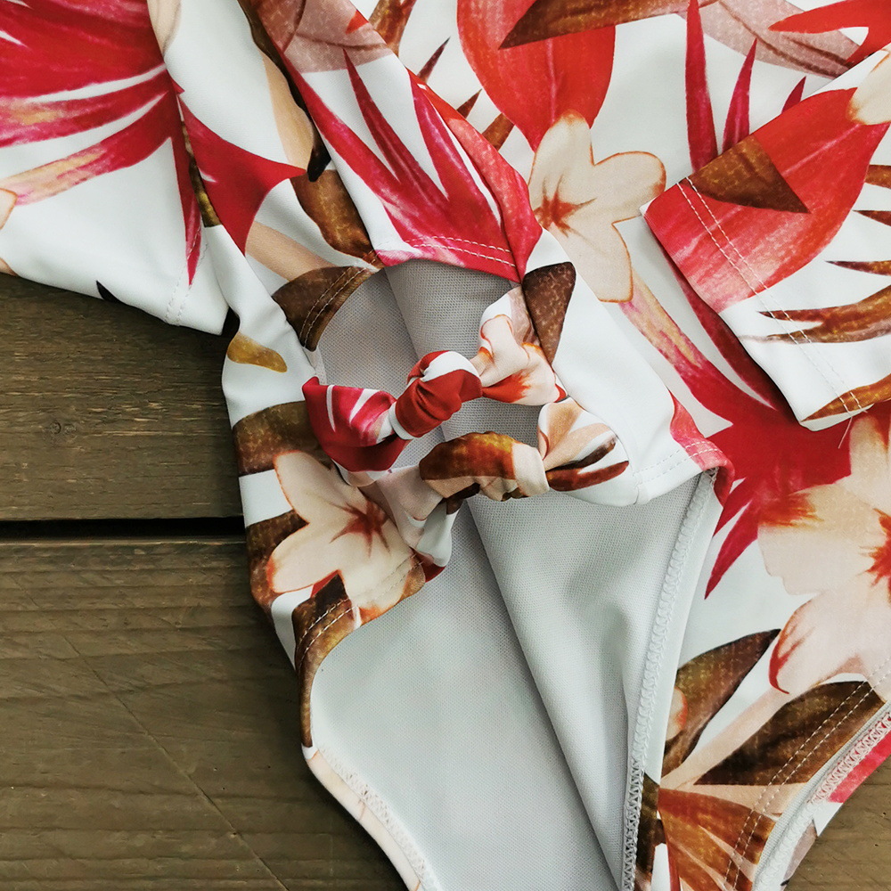 Women's Fashion Long Sleeve Printed Swimsuit