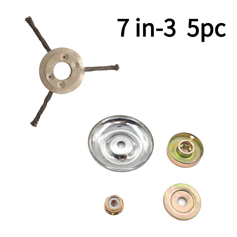 Steel Wire Trimmer Head, Heavy Duty Brush Cutter Blade For Lawn Mowers, Weeding, Moss & Rust Removal, Fits Gas Trimmers