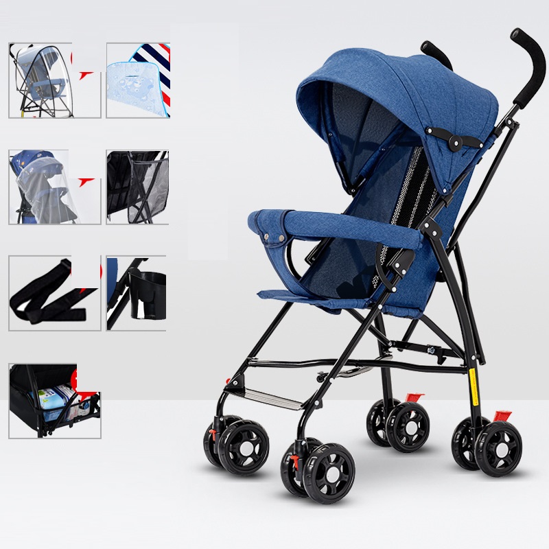 Sit And Lie Down Baby Portable Folding Simple Trolley — foto 3
