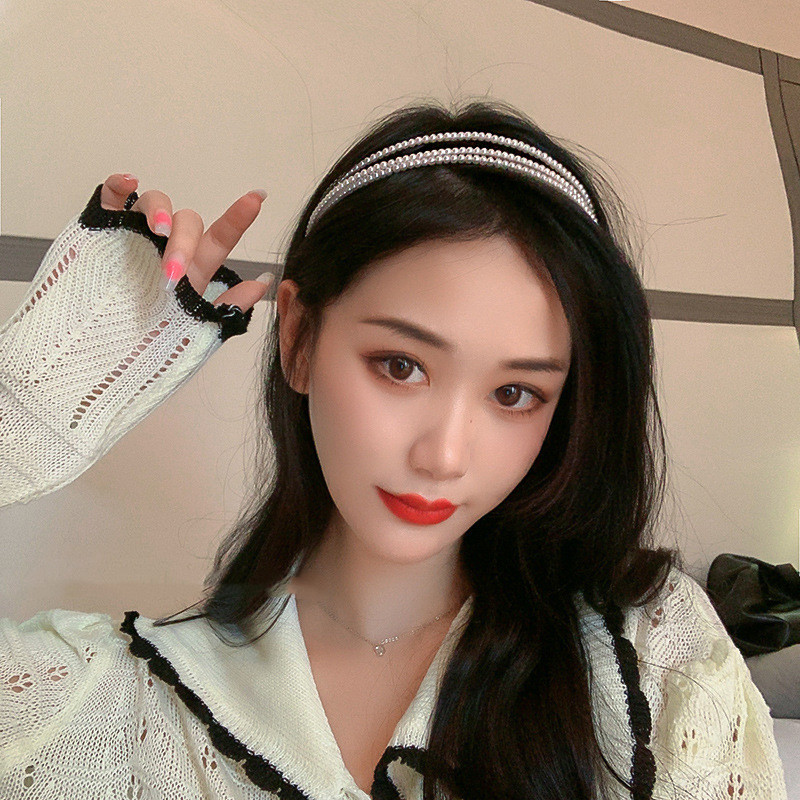 Korean Multi-layer Pearl Headband Is Elegant And Super Fairy Light