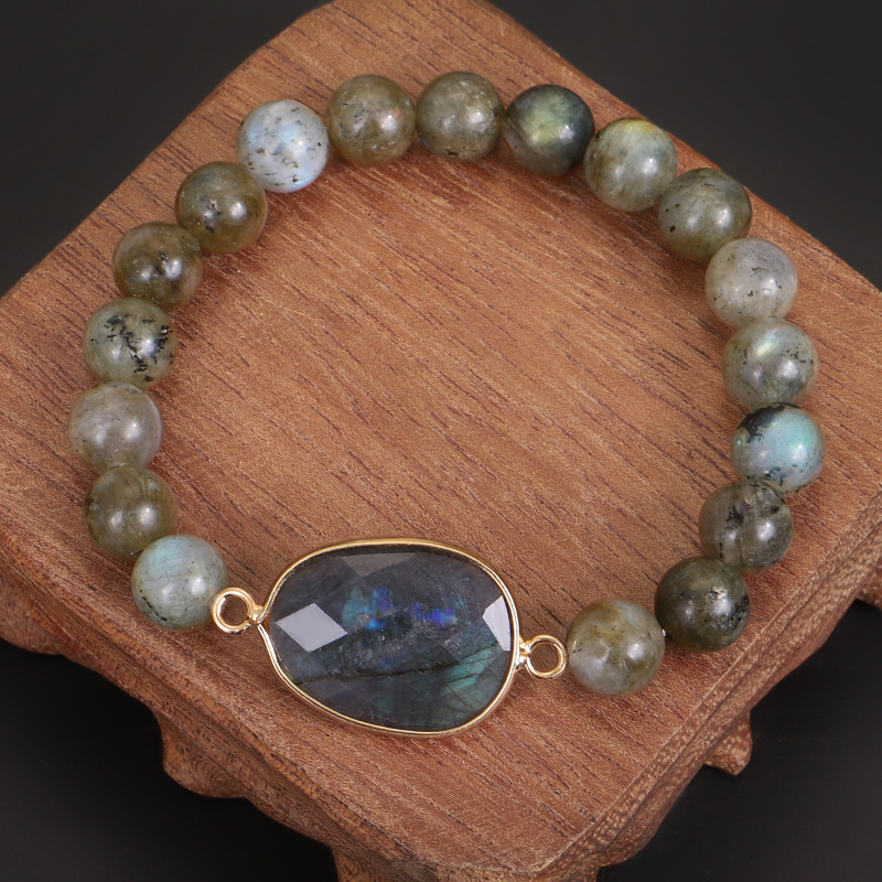 Bound And Cut Faceted Sparkling Stone Creative Yoga Women's Bracelet