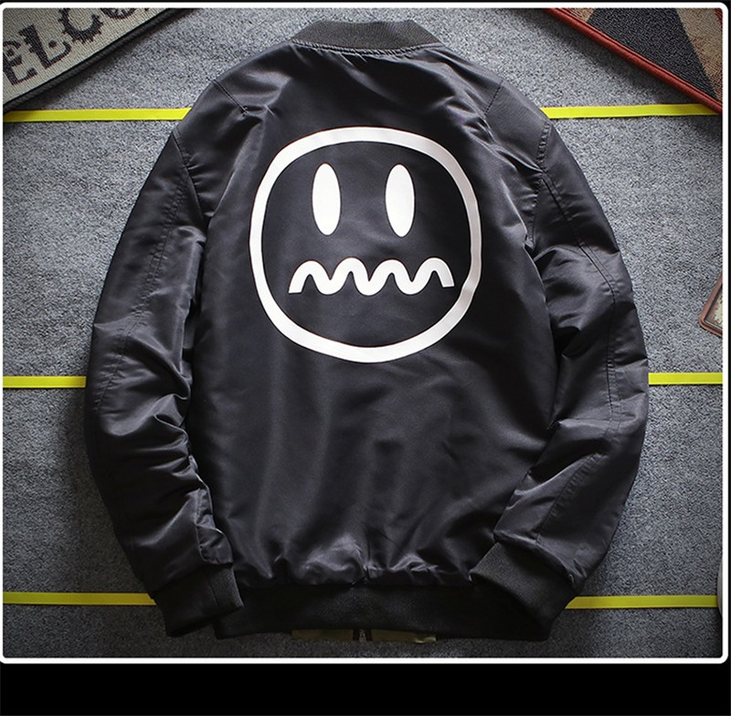 Printed Double-sided Baseball Shirt Slim Jacket