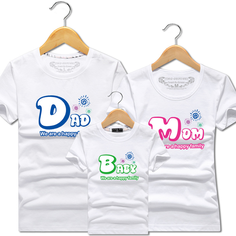 Summer Clothes New Trendy Family Of Three And Four Mother And Daughter Short Sleeves