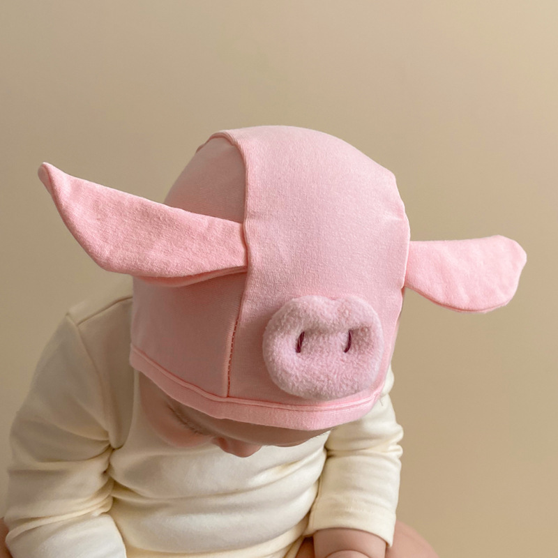 Title 9, Spring And Autumn Thin Baby Pig Hat Cute