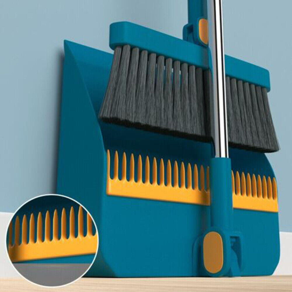 Long Handled Dustpan And Brush Set Strong Metal Handle Dust Pan & Broom Sweeper — image 12