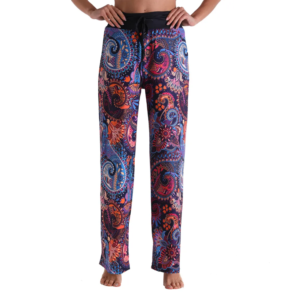 Women's Casual Trousers Loose Lace Camouflage Print - 4Style-S