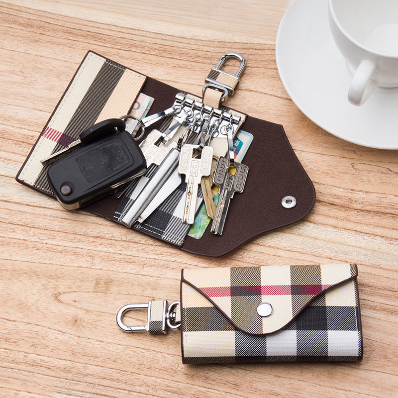 Men's Simple Fashion Lattice Car Key Cover