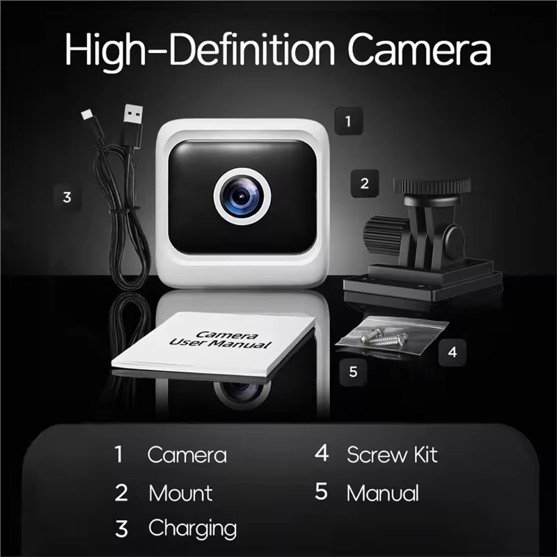 W11 Wireless Security Camera 1600Mah Battery, Motion Detection& Smart Alert System, Compact Design With Cloud Storage