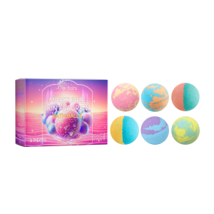 6 Pcs Bath Bombs Gift Set, Natural Essential Oil Bath Fizzies For Relaxing Spa Bath