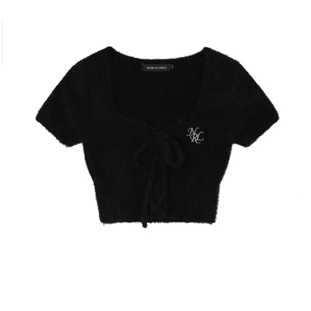 American Street High Waist Short Sleeve T shirt Black - Shop at LoveMi