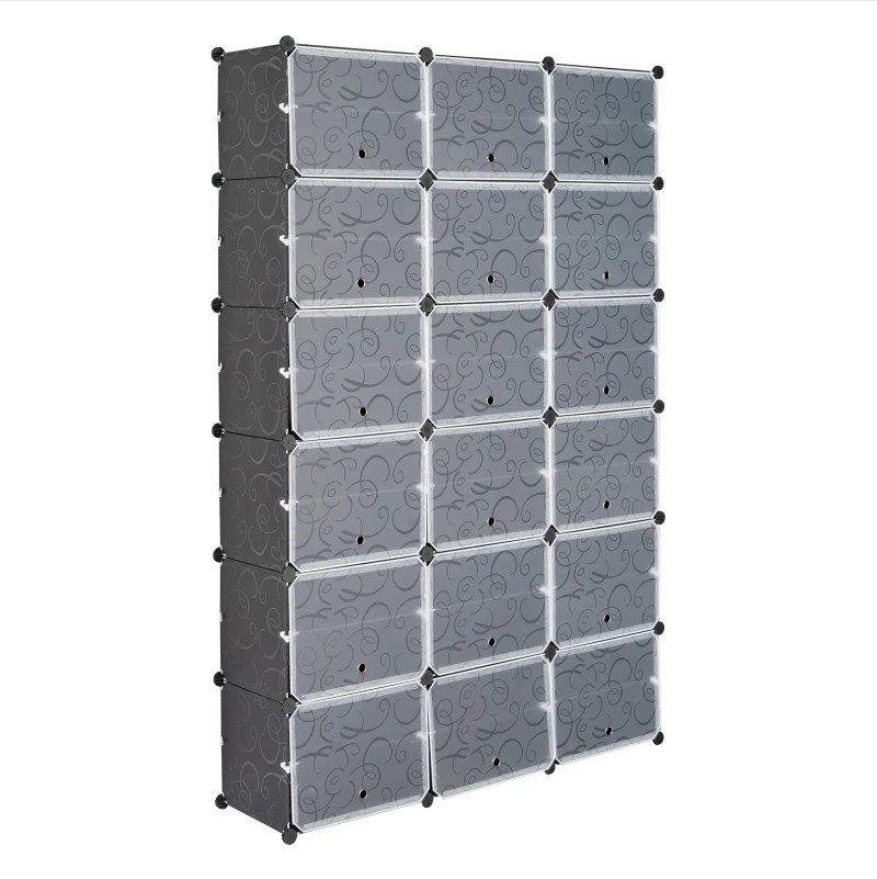 12 Layer Portable 72 Pairs Shoe Rack Storage Rack 36 Grid Tower Rack Storage Cabinet Bracket - Image 2