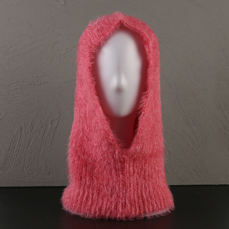 Mohair Scarf With One Hat For Women's Winter