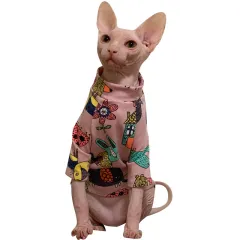 Fashionable Personality Hairless Cat Casual Clothes - Pink - View 1