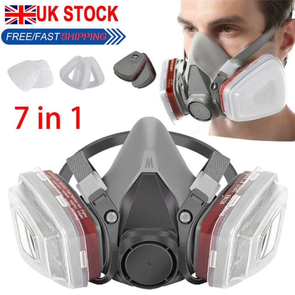 7 In 1Respirator Mask Suit Industry Painting Spray Dust Gas Mask  Respirator Mas