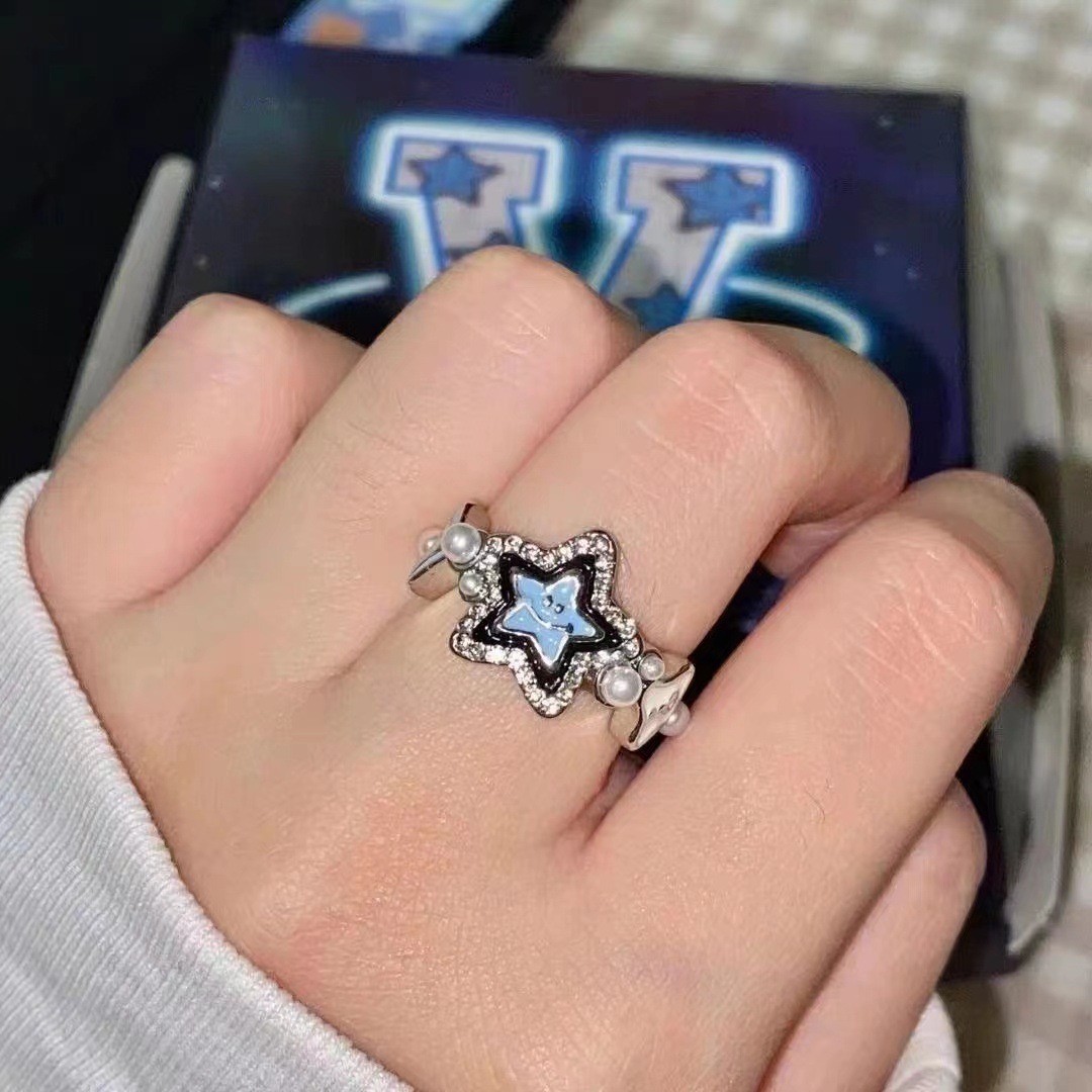 Hip Hop Tide Brand Bread Lucky Star Ring Girl