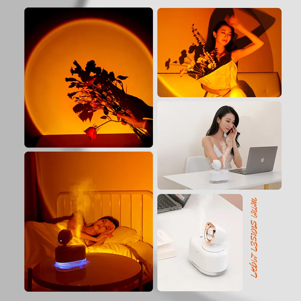 2 In 1 Mini Wireless Sunset Lamp