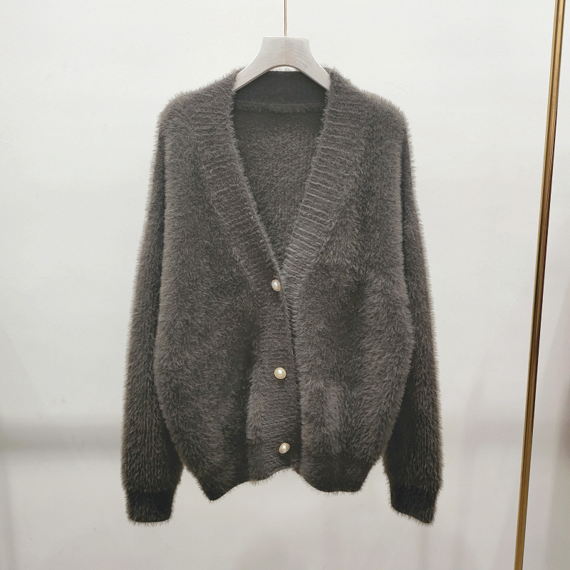 Mink Faux Fleece Oversized Sweater Jacket