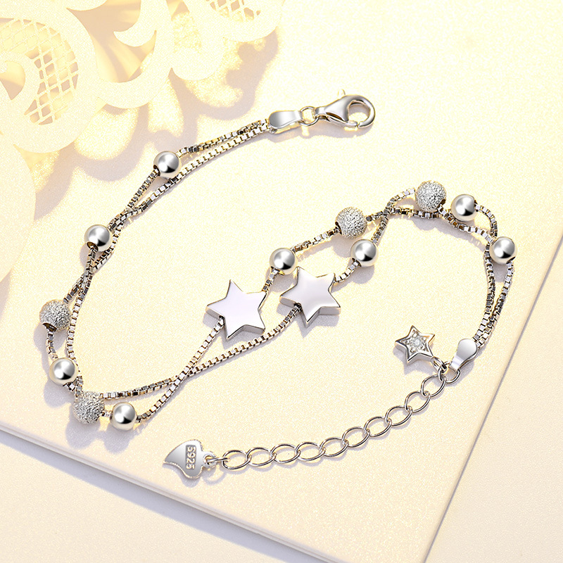 Korean Version Of All-match Female Jewelry Double-layer Star Bracelet