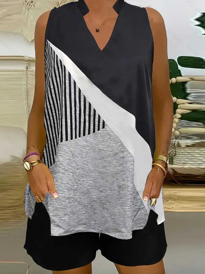 Women's Casual And Comfortable Sleeveless Two-piece Set