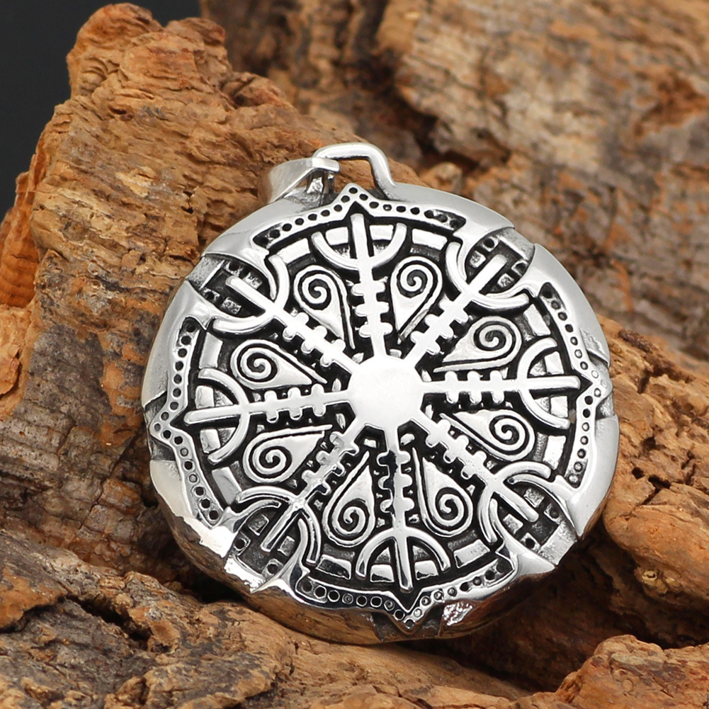 Stainless Steel Viking Jewelry Full Rice Rune Necklace