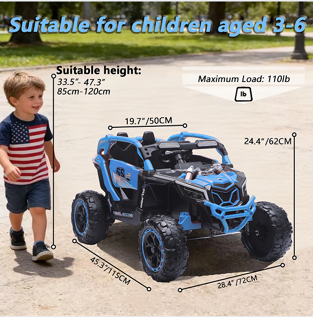24V 400W Kids Ride On Car UTV W&Parents Remote Control,4-wheel Suspension, 3 Speed, Power Display,Bluetooth,MP3,Music,LED Light, Provide A Speed Of 4-8KM&H For Kids 20