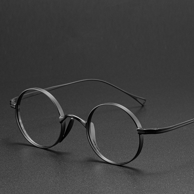 Vintage Pure Titanium Round Glasses Frame - Image 7