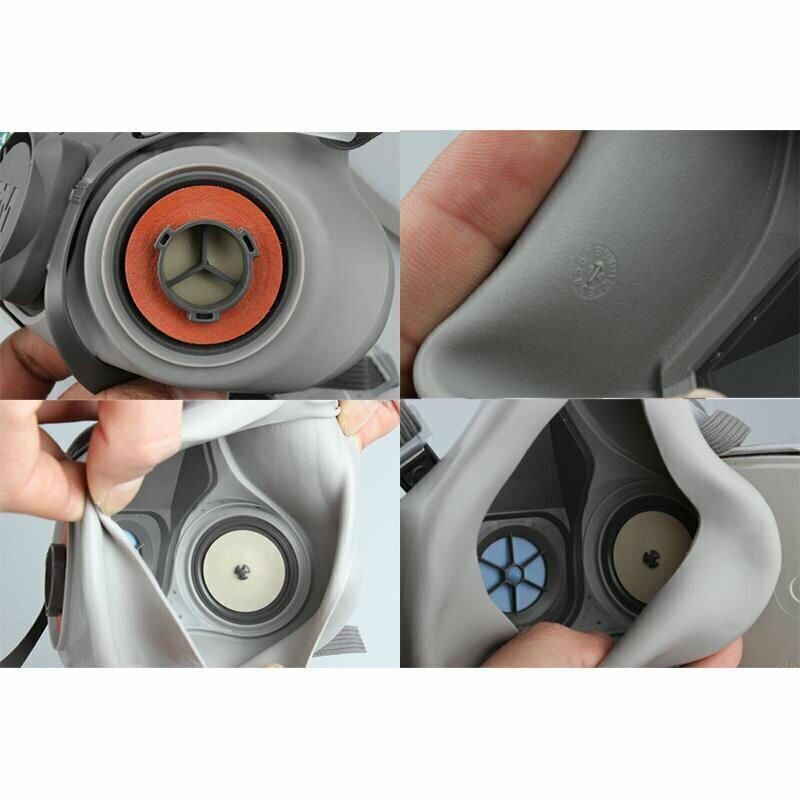 7 IN 1 Gas Mask Full Face Respirator Paint Spray Chemical Facepiece Reusable AU