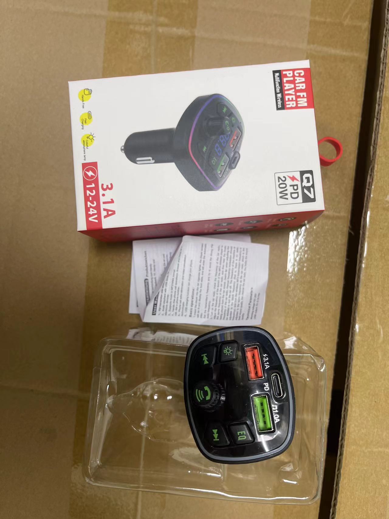 Cross-border New Bluetooth MP3 Car FM Frequency Digital Display Charger Player, Car Cigarette Lighter Fast Charger — foto 13