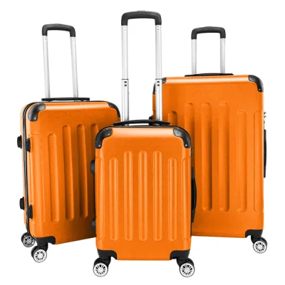 3-in-1 ABS Trolley Case 20 Inches, 24 Inches, 28 Inches Orange
