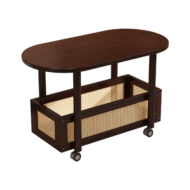 Portable Wheels Mobile Table Laptop Desk Adjustable Height Overbed Sofa Side 4