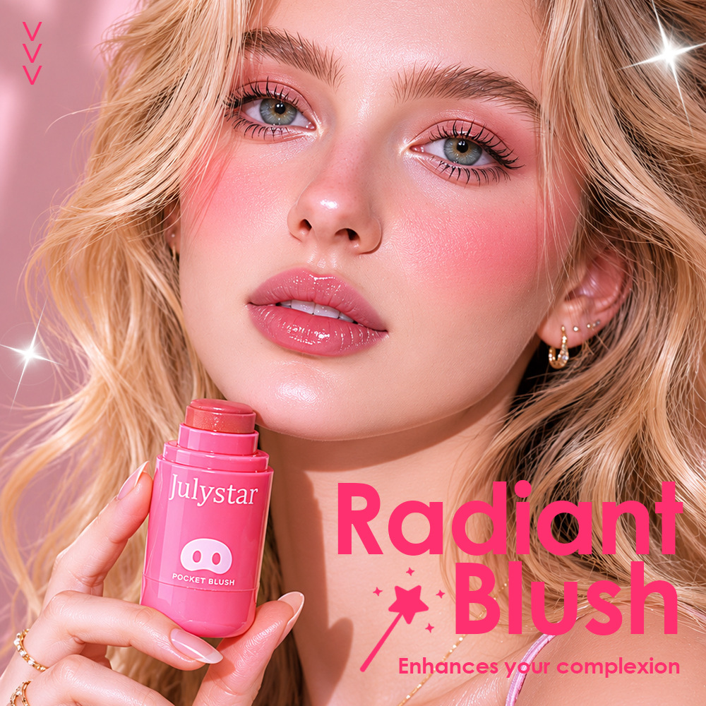 Moisturizing Water, Light Sense, Color Expansion, Natural Lip And Cheek Dual-use Powder Blusher Cream — foto 6
