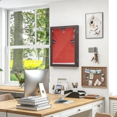 UV-Resistant Sports Jersey Frame Display Case, Brown 9