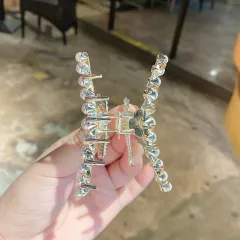 Bow Pearl Temperament Delicate Hair Clip Grab Accessories Female - Pearl - View 1