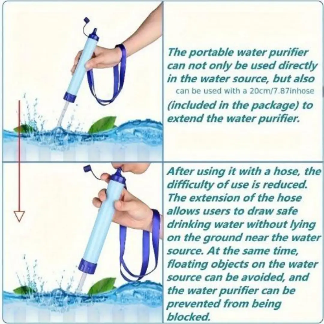 Essential Personal Water Filter For Hiking, Camping And RV Travel Emergency Preparedness