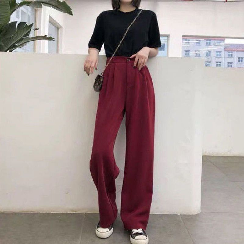 Oversized Women's Drape Suit Mopping Floor Pants Loose Straight Leg Floor Pants