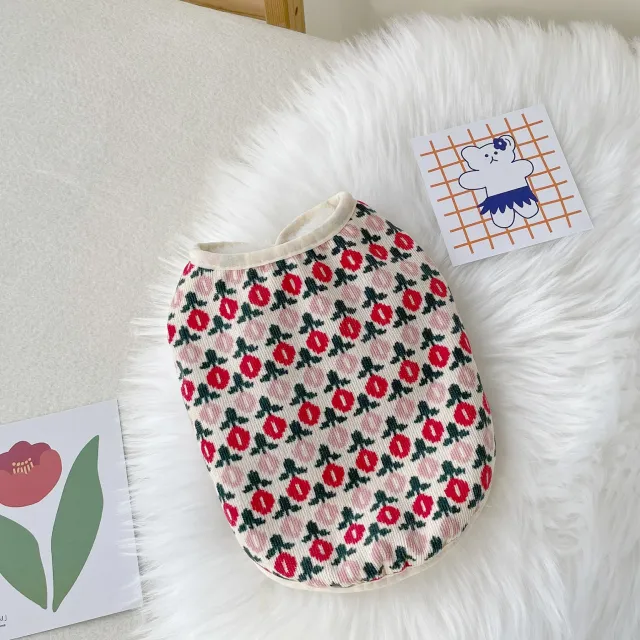 Autumn And Winter Dress Dog Tulip Vest Two Feet Tulip Vest - Shop at LoveMi