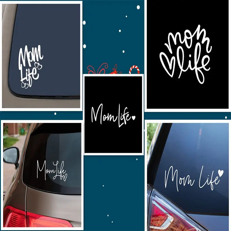Car Decals Mom Life Cute Carved Window