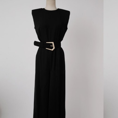Wide-Leg Slit Jumpsuit