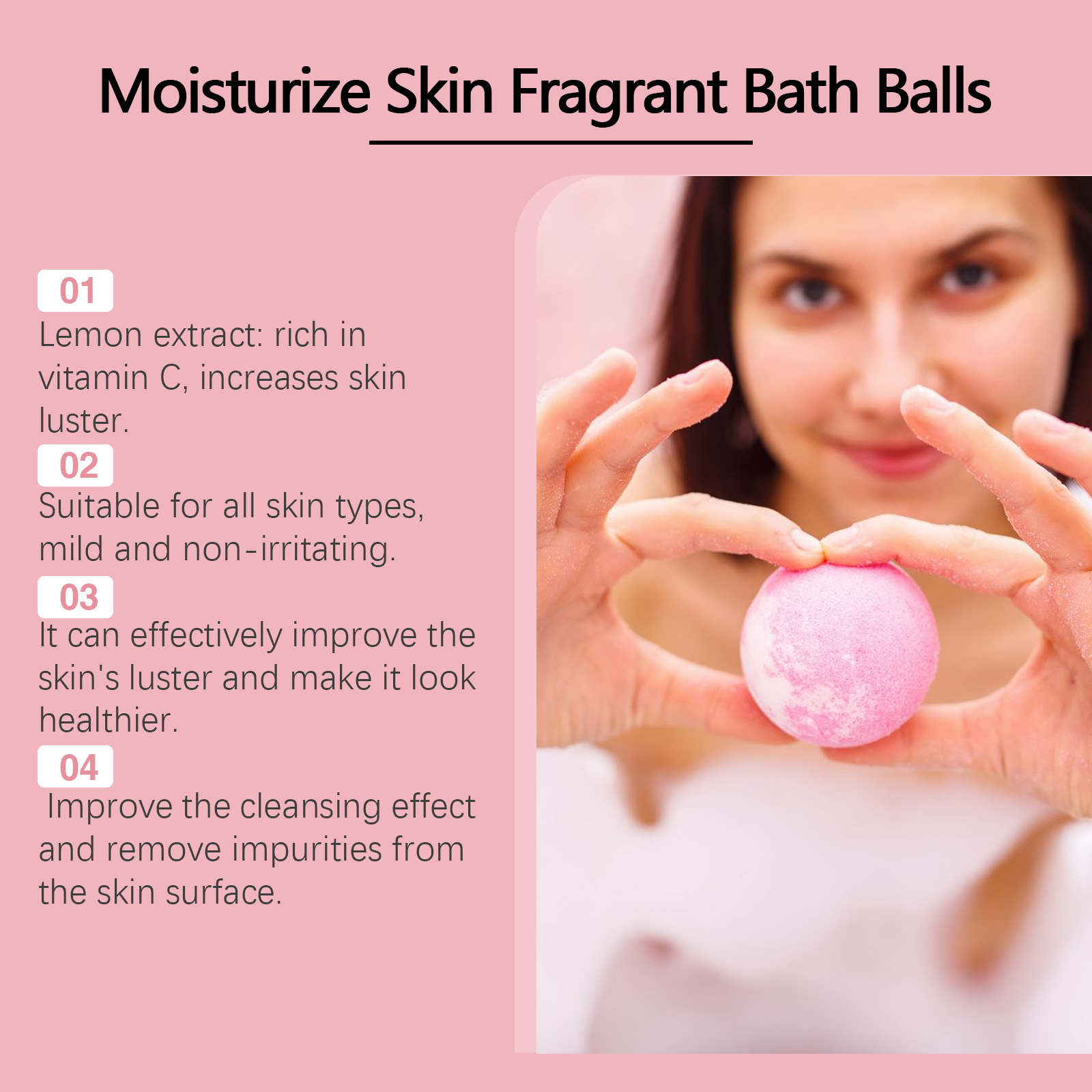 6 Pcs Bath Bombs Gift Set, Natural Essential Oil Bath Fizzies For Relaxing Spa Bath