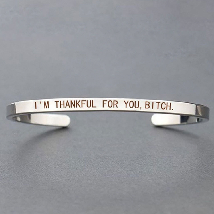 Stainless Steel C-shaped Bracelet European And American Personality