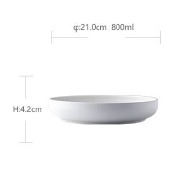 8inch White Shallow Plate