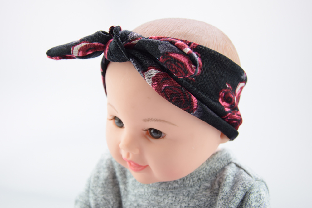 Children's Printed Leopard Print Knotted Headband Elastic