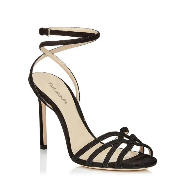 European And American Fashion Large Size High Heel Sandals Black - Shop at LoveMi