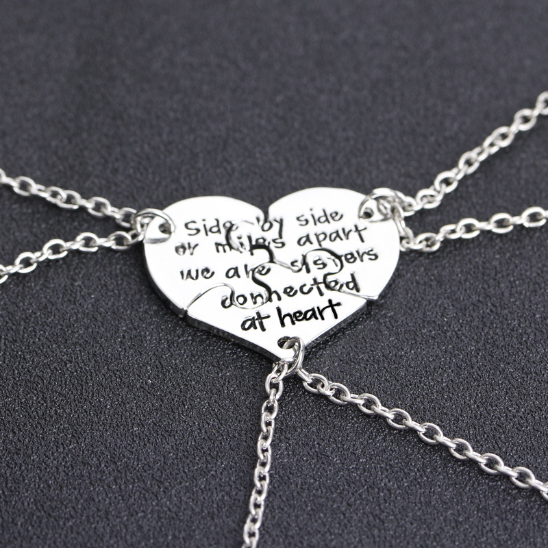 AliExpress Hot Sale Fashion Letter Best Friends Necklace Love Letter Friendship Pendant