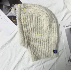 One-piece Bib Pullover Hat - Beige - View 1