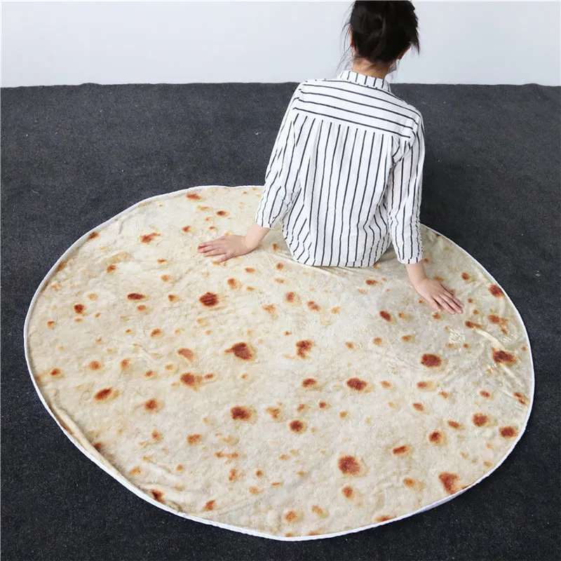 Blanket Flannel Christmas Gift Fleece Funny Plush Bed Cover - Burrito Blanket3