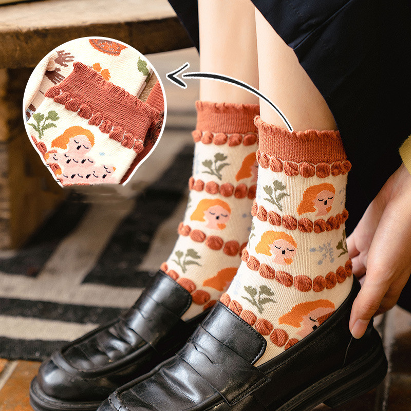Women's Fashion Bubble Mouth Minimalist Socks